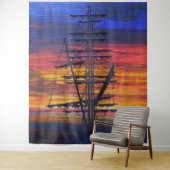 Pilgrim in de haven van het dawn-punt Dana Wandkleed (In situ)