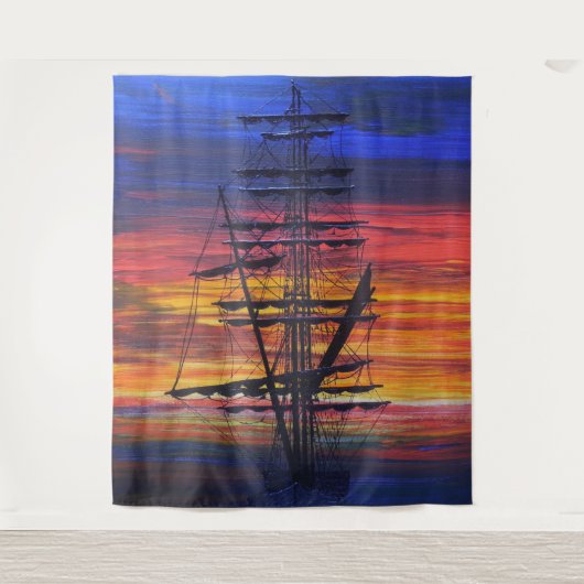 Pilgrim in de haven van het dawn-punt Dana Wandkleed (Voorkant)