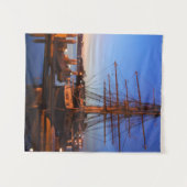 Pilgrim in de haven van het dawn-punt Dana Wandkleed (Voorkant (horizontaal))