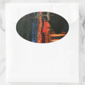 Pilgrim in het dagerpunt Dana Ovale Sticker (Tas)