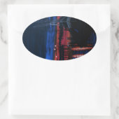 Pilgrim in het dagerpunt Dana Ovale Sticker (Tas)