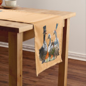 Pilgrim & Indian Ducks Thanksgiving Korte Tafelloper (Voorbeeld)