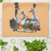 Pilgrim & Indiase Thanksgiving Kitchen Towel Theedoek (Gevouwen)