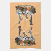 Pilgrim & Indiase Thanksgiving Kitchen Towel Theedoek (Verticaal)
