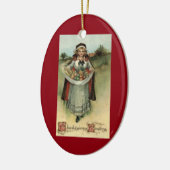 Pilgrim Lady  Thanksgiving Ornament (Links)