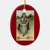 Pilgrim Lady  Thanksgiving Ornament (Voorkant)