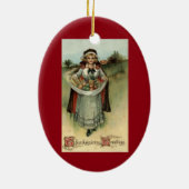Pilgrim Lady Thanksgiving Ornament (Achterkant)