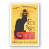 Pilgrim Le Chat Noir Thanksgiving Sticker (Voorkant)
