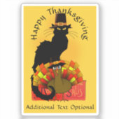 Pilgrim Le Chat Noir Thanksgiving  Sticker (Voorkant)