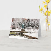 Pilgrim maiden in de winter kaart (Gele Bloem)