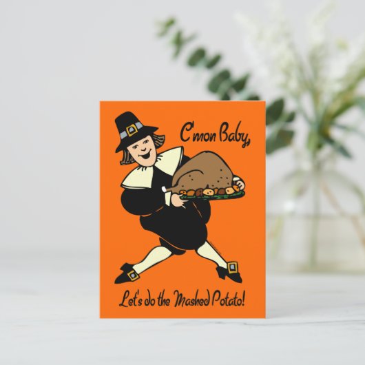 Pilgrim Mashed Potato Briefkaart (Staand voorkant)