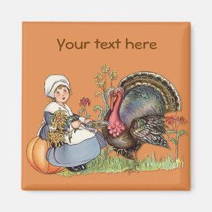 Pilgrim Meisje - Aanpassen Magneet