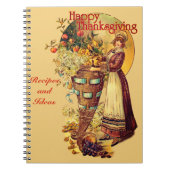 Pilgrim Meisje met Victoriaans Stijl Custom Notitieboek (Voorkant)