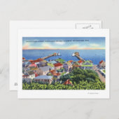 Pilgrim Memorial Uitzicht van de haven Briefkaart (Voorkant / Achterkant)