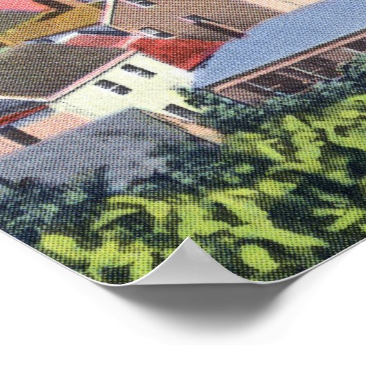 Pilgrim Memorial Uitzicht van de haven Poster (Hoek)