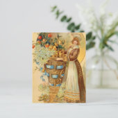 Pilgrim met oogstpaard briefkaart (Staand voorkant)