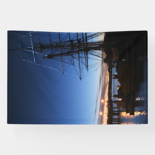 Pilgrim op dagfoto spandoek (Horizontaal)