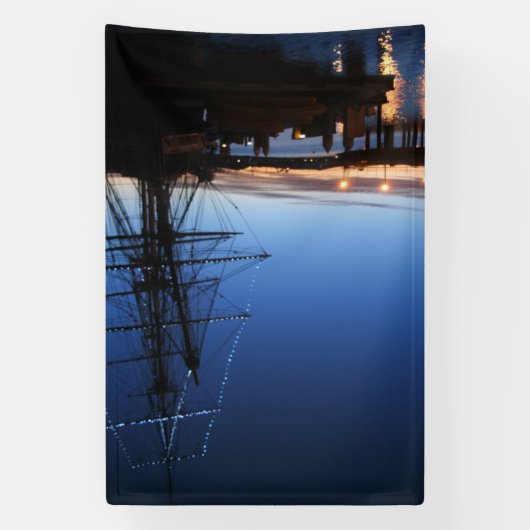 Pilgrim op dagfoto spandoek (Verticaal)