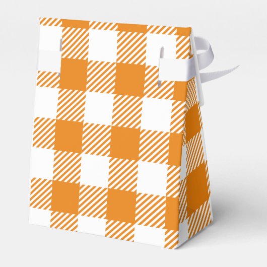 Pilgrim Owl on Orange Plaid - Happy Thanksgiving Bedankdoosjes (Achterkant)