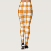 Pilgrim Owl on Oranje Pset - Happy Thanksgiving Leggings (Achterkant)