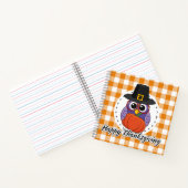Pilgrim Owl on Oranje Pset - Happy Thanksgiving Notitieboek (Binnen)