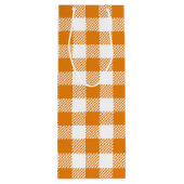 Pilgrim Owl on Oranje Pset - Happy Thanksgiving Wijn Cadeautas (Achterkant)