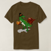 Pilgrim pet T Rex Dinosaur Dabbing T-shirt (Design voorkant)