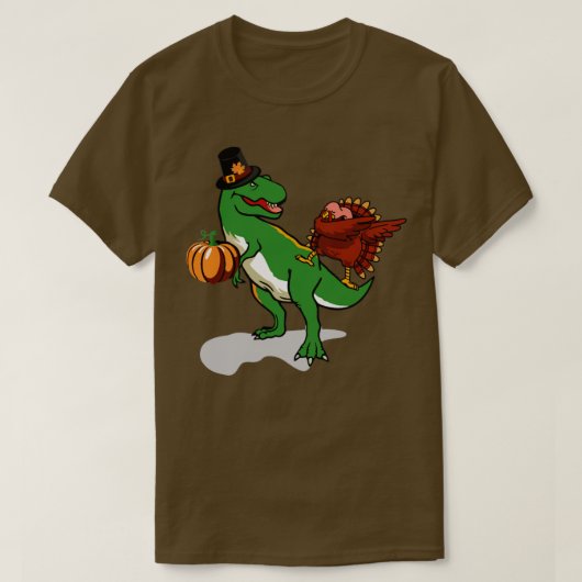 Pilgrim pet T Rex Dinosaur Dabbing T-shirt (Design voorkant)