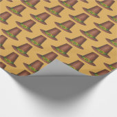 Pilgrim Puritan Pet Happy Thanksgiving najaar Herf Cadeaupapier (Hoek)