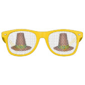 Pilgrim Puritan Pet Happy Thanksgiving najaar Herf Retro Zonnebril (Voorkant)