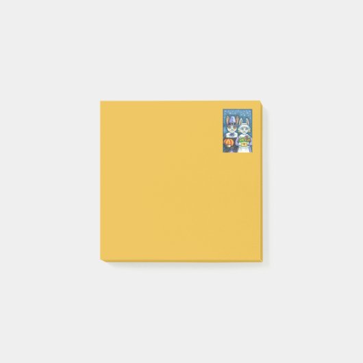 PILGRIM RABBITS, THANKSGIVING HARE'S HARVEST, CUTE POST-IT® NOTES (Voorkant)