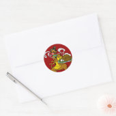 Pilgrim Scooby-Doo met Turkije Ronde Sticker (Envelop)