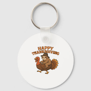 Pilgrim Sloth op Turkije Thanksgiving Classic T-Sh Sleutelhanger