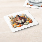 Pilgrim Spirit & Pumpkin Joy Kartonnen Onderzetters (Gebogen)