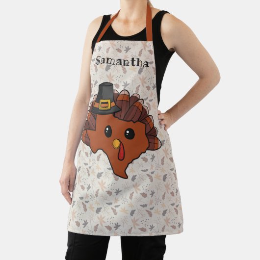 Pilgrim Texas Turkey All-Over Print Apron Schort (Insitu)