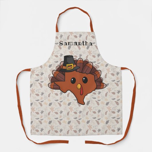 Pilgrim Texas Turkey All-Over Print Apron Schort (Voorkant)