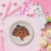 Pilgrim Texas Turkey Papieren Bordje (Feest)