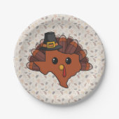 Pilgrim Texas Turkey Papieren Bordje (Voorkant)