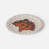 Pilgrim Texas Turkey Papieren Bordje (Gekanteld)