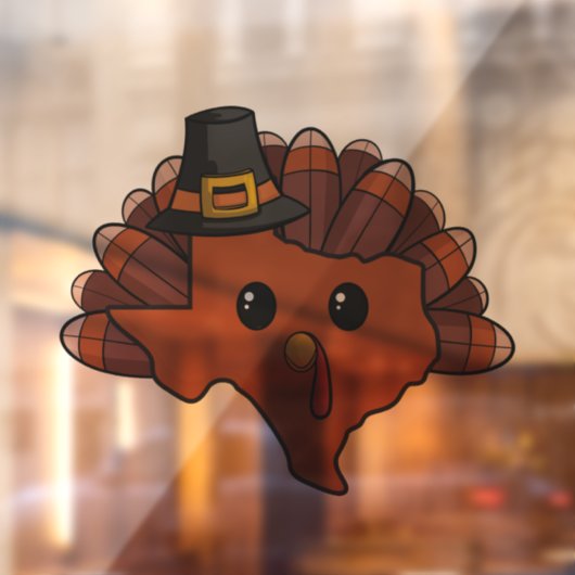 Pilgrim Texas Turkey Raamsticker (Vel 2)