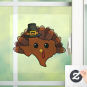 Pilgrim Texas Turkey Raamsticker (Huis)