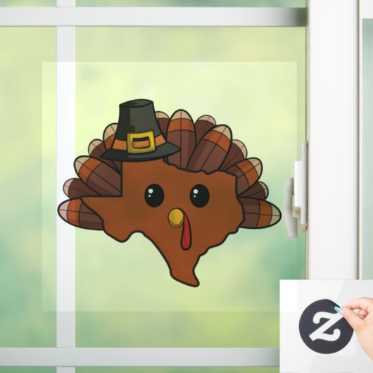 Pilgrim Texas Turkey Raamsticker (Huis)