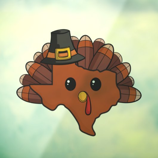Pilgrim Texas Turkey Raamsticker (Vel 3)