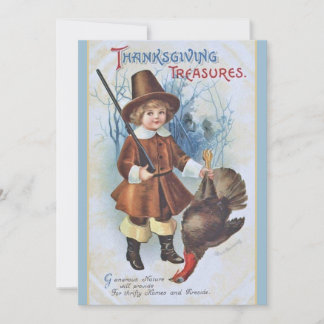 Pilgrim Thanksgiving  Cartd Feestdagenkaart