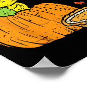 Pilgrim Trex Dinosaur Pumpkin Pie Thanksgiving Kin Poster (Hoek)