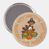 Pilgrim Turkey and Food Magnet (Voorkant / Achterkant)