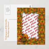 Pilgrim Turkey Fall verlaat Lijst Briefkaart (Voorkant / Achterkant)