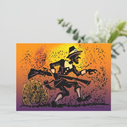 Pilgrim-uitnodiging Kaart (Staand voorkant)