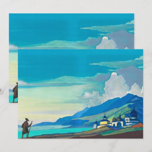 Pilgrim van Radiant City van Nicholas Roerich Kaart (Voorkant / Achterkant)