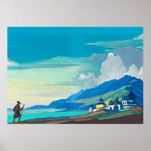 Pilgrim van Radiant City van Nicholas Roerich Poster